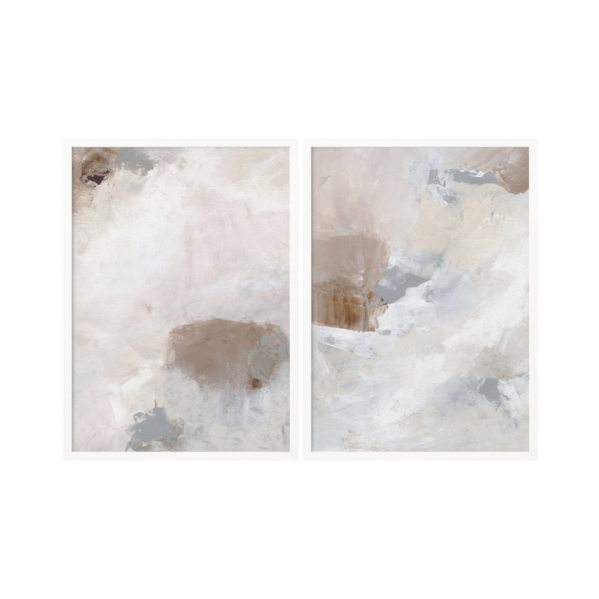 "Years Gone By" Set of Two Framed Textured Wall Art - HER Home Design Boutique